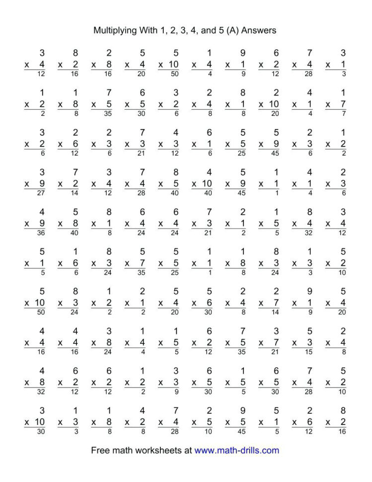 Multiplication Worksheets 1 10 Multiplication Worksheets 1
