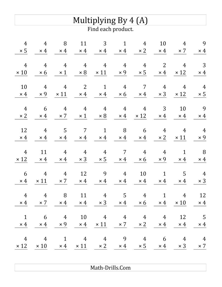 Multiplying 1 To 124 A