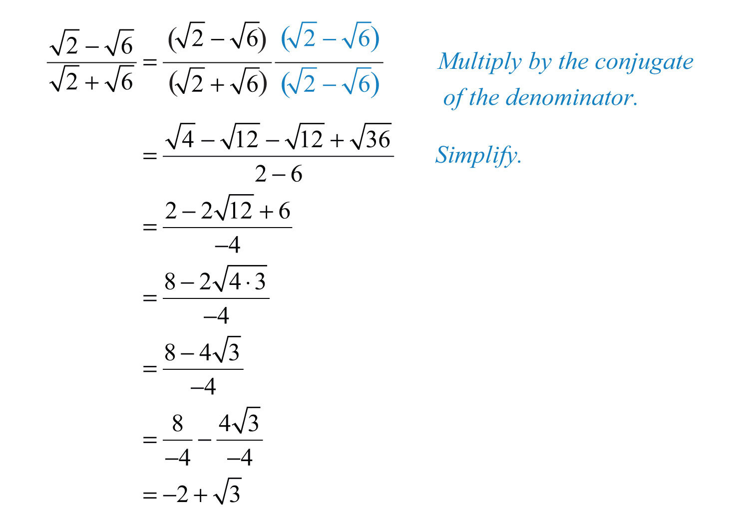 Multiplying And Dividing Radical Expressions Worksheet Algebra 2