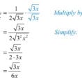 Multiplying And Dividing Radical Expressions