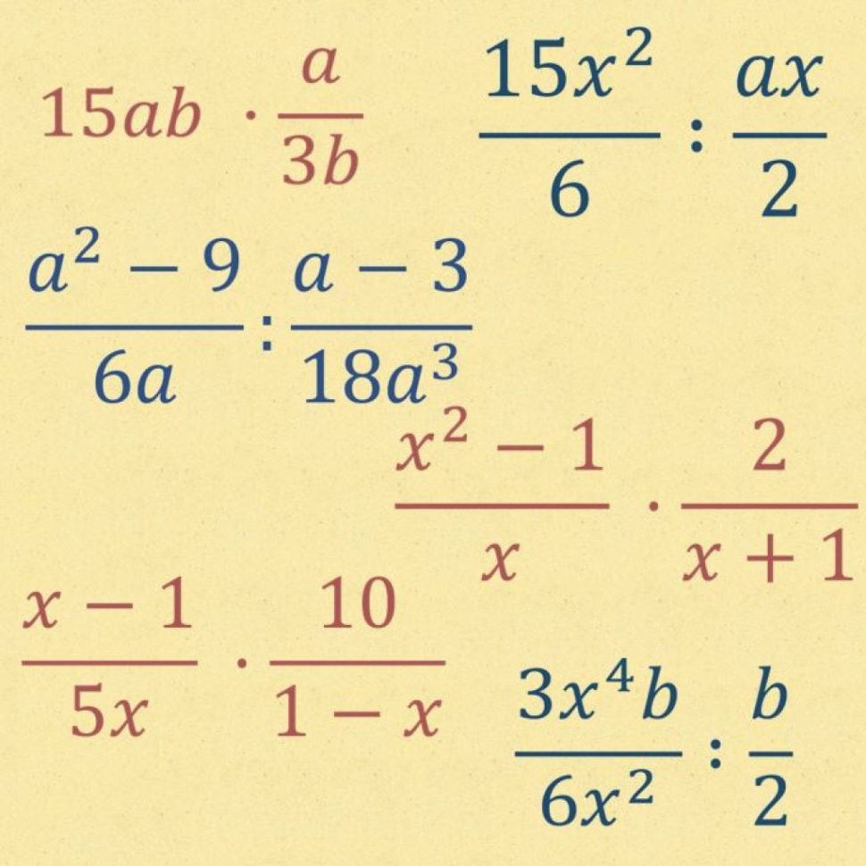 Multiplying And Dividing Rational Expressions