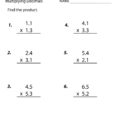 Multiplying Decimals Worksheets 6Th Grade Awesome Math With
