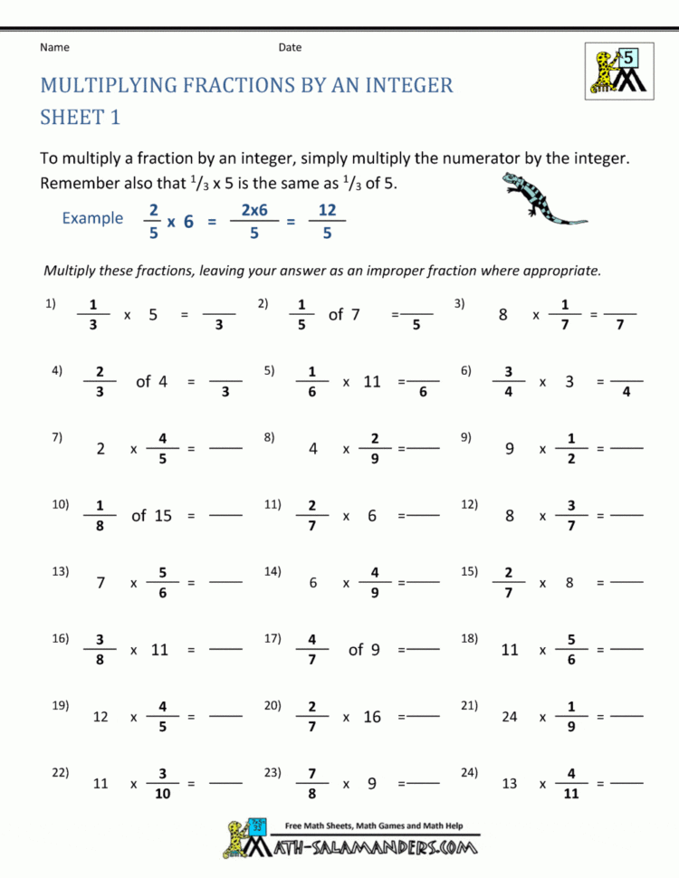 Multiplying Fractions