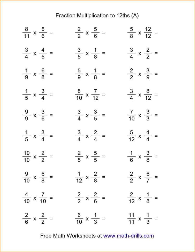 Multiplying Fractions And Mixed Numbers Worksheet