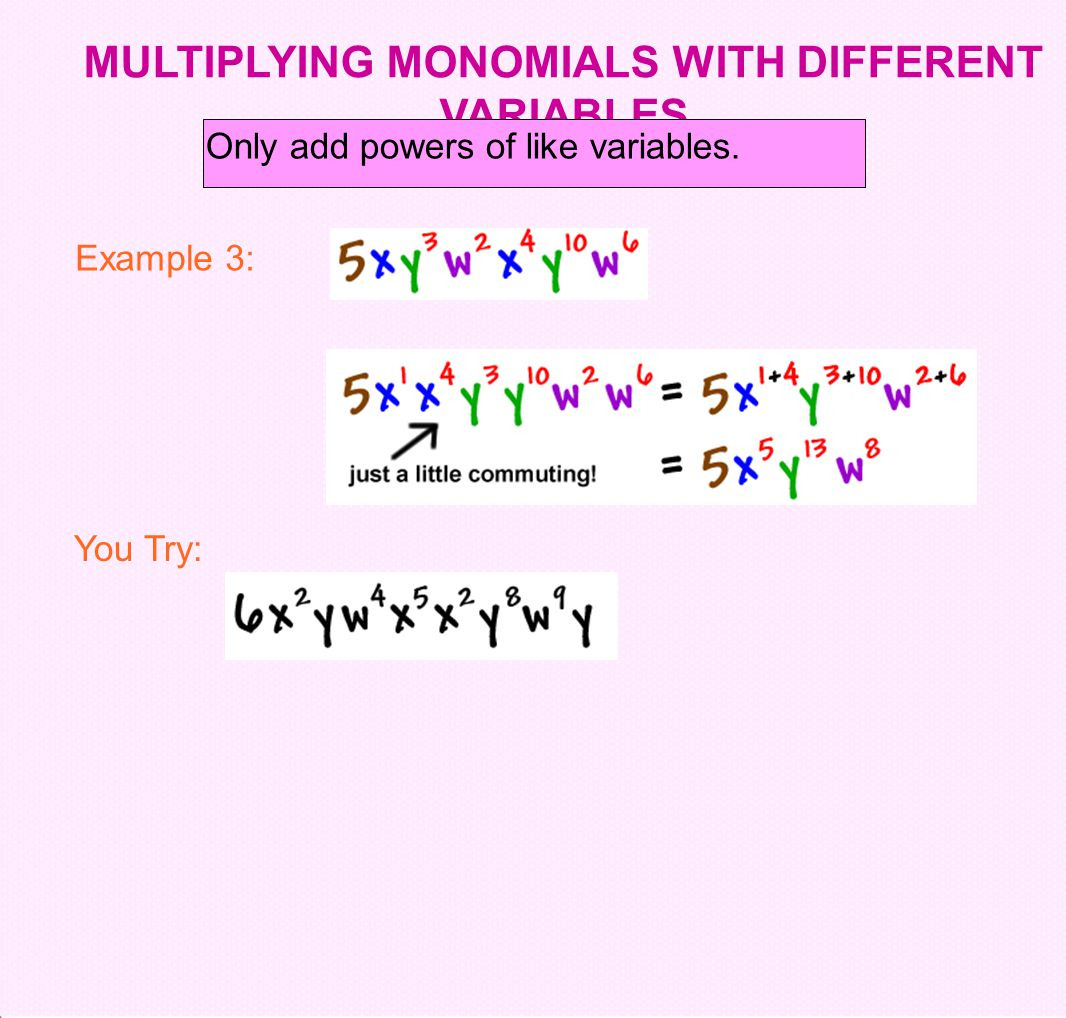 Multiplying Monomials And Raising Monomials To Powers Ppt — db-excel.com