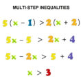Multistep Inequalities On A Number Line