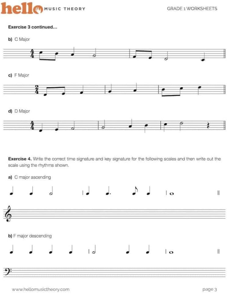 Music Scales Worksheet Pdf