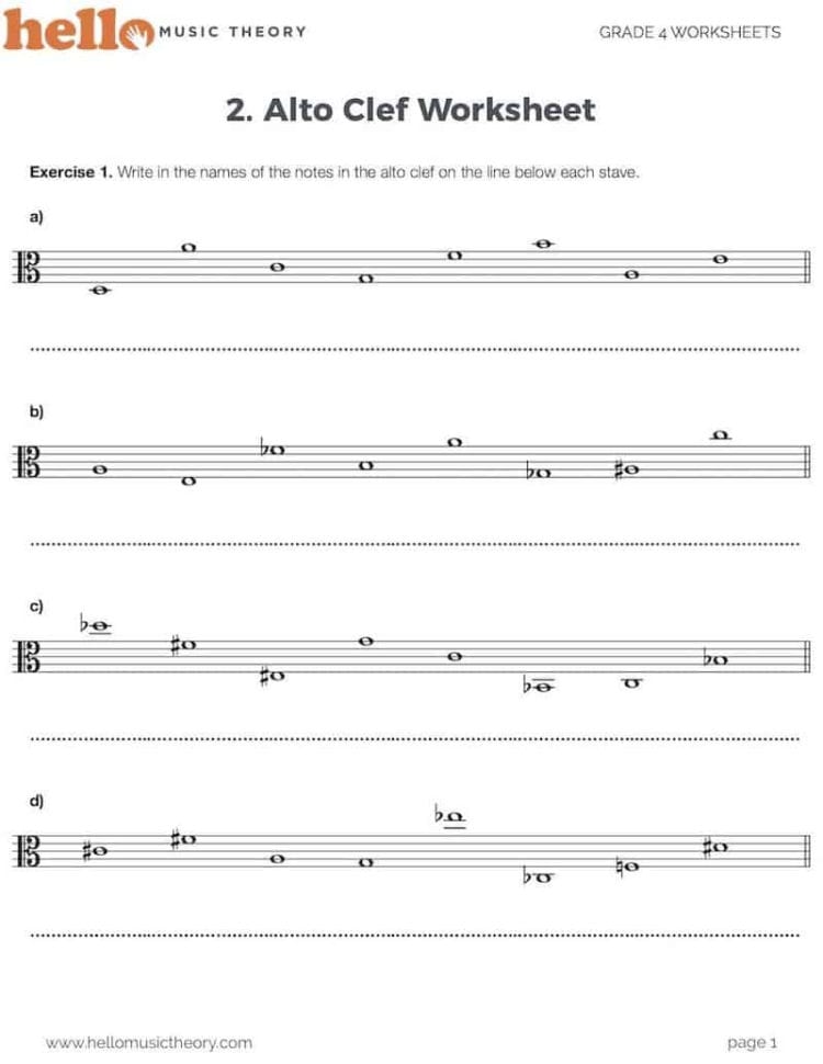 Music Theory Worksheets With 1500 Pdf Exercises  Hello