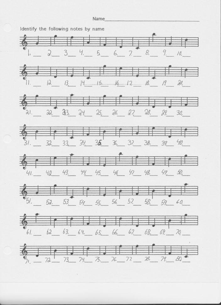 Music Worksheets