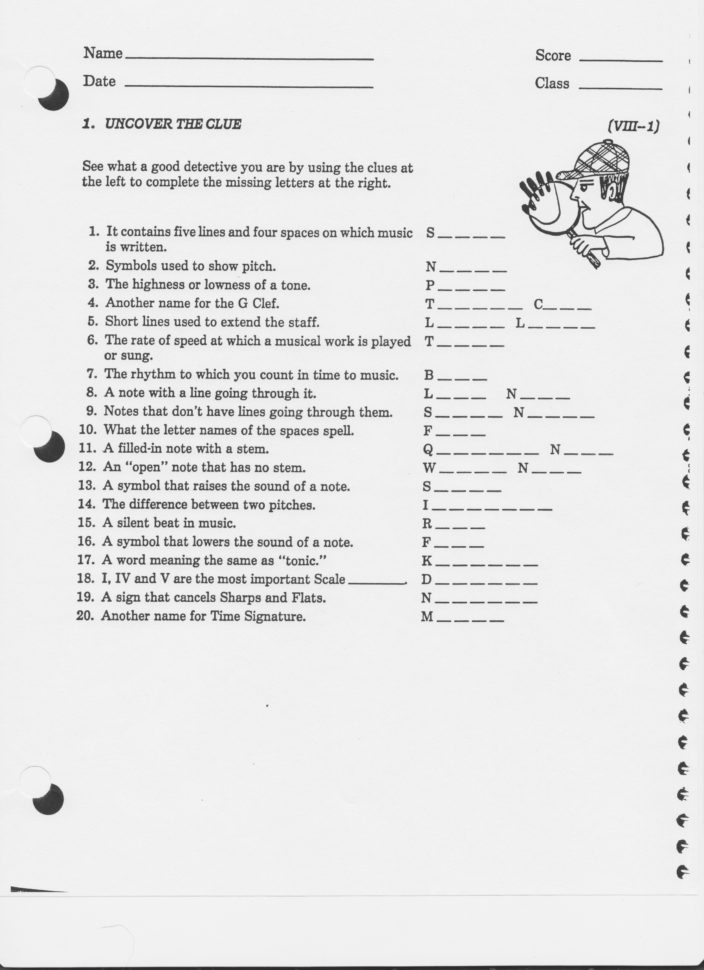 Music Worksheets