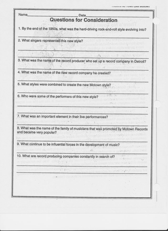 Music Worksheets