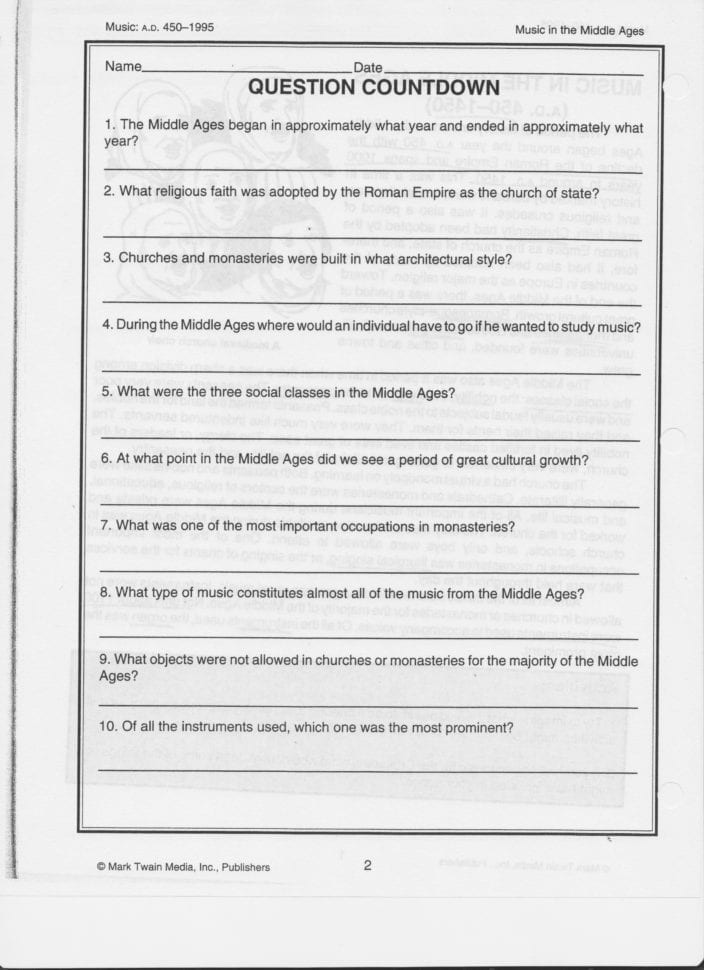 Music Worksheets
