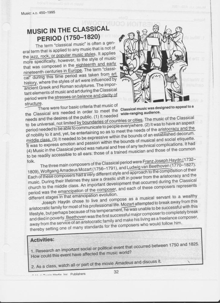 Renaissance Worksheet Pdf