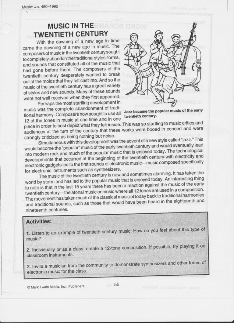 Music History Worksheets — db-excel.com