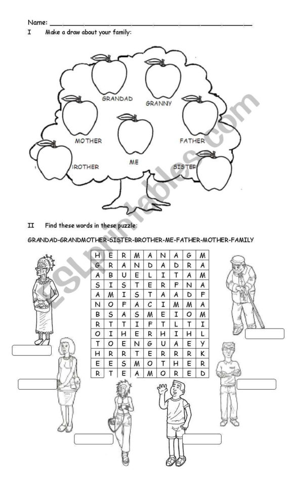 My Family Tree  Esl Worksheetamelisabel