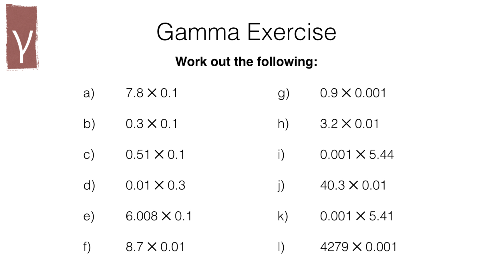 N2D – Applying The Four Operations To Decimals – Bossmaths