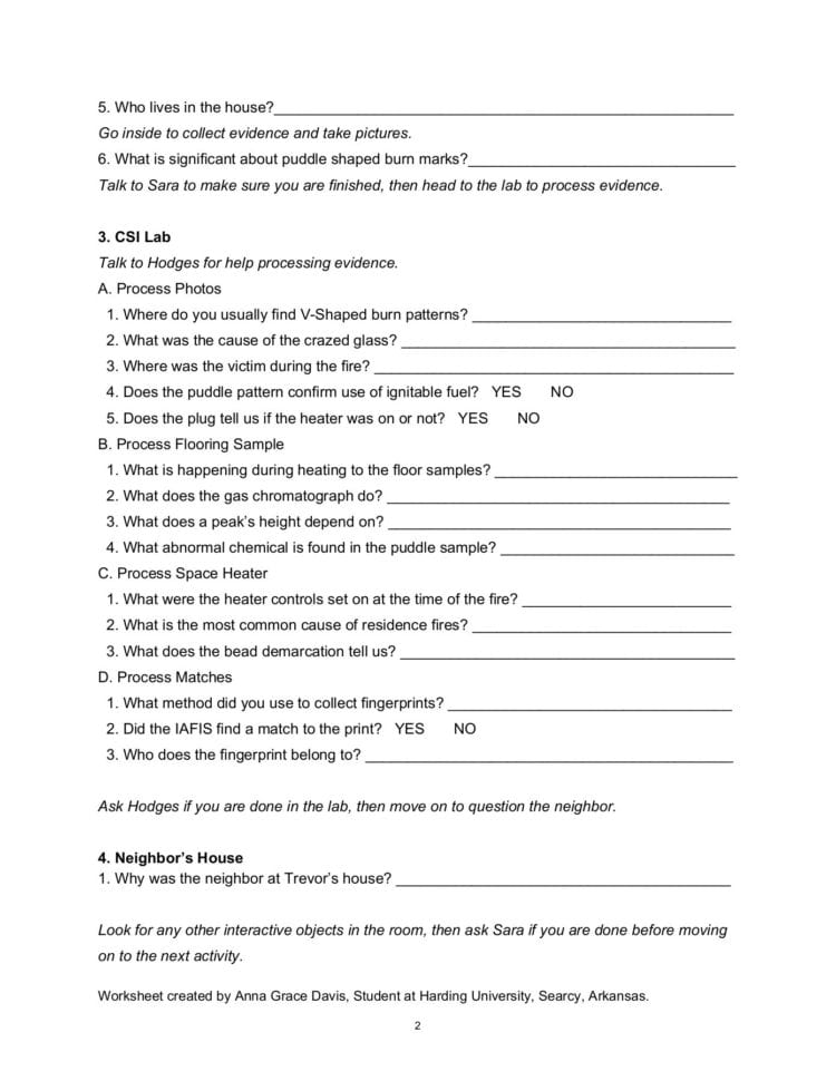 Name Date  Csi The Experience — Web Adventures Pages 1