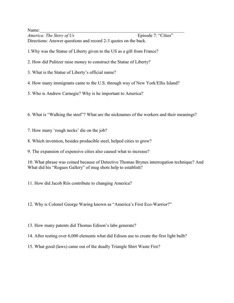 Name Episode 7 “Cities”