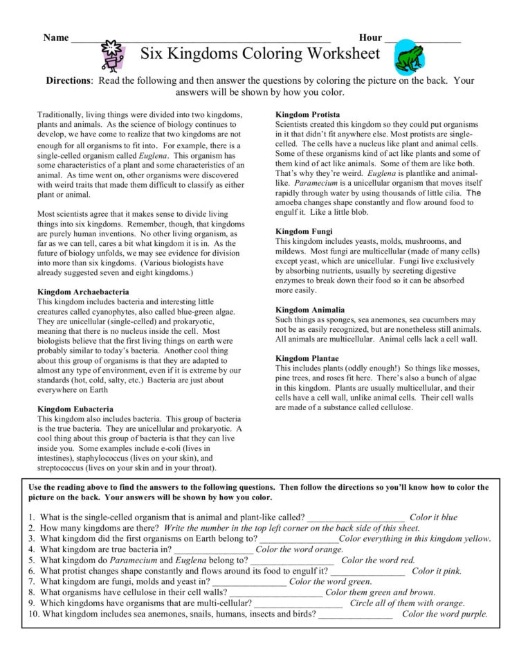 Name Hour Six Kingdoms Coloring Worksheet Pages 1  2  Text