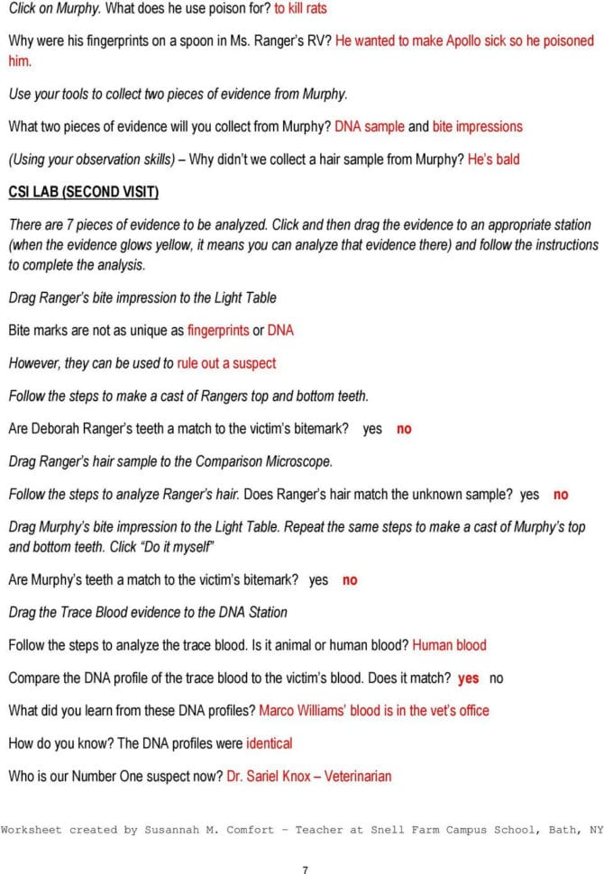 Name Key Date Csi The Experience Case 2 Canine Caper Name Key Date Csi The Experience Case 2 Canine Caper