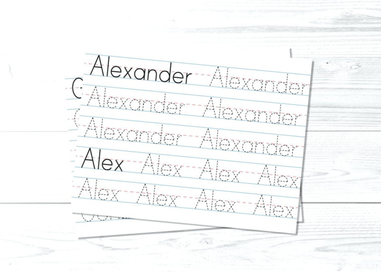 Name Tracing Sheets Free Printable Preschool Handwriting — dbexcel.com