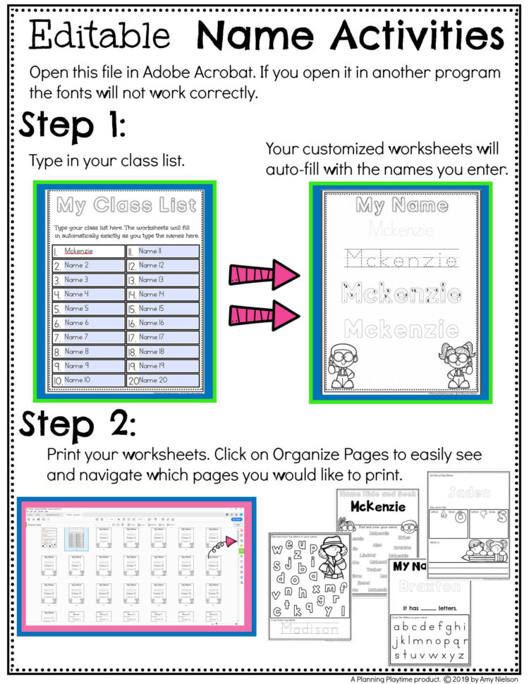 Name Tracing Worksheets