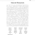 Natural Resources Word Search  Word