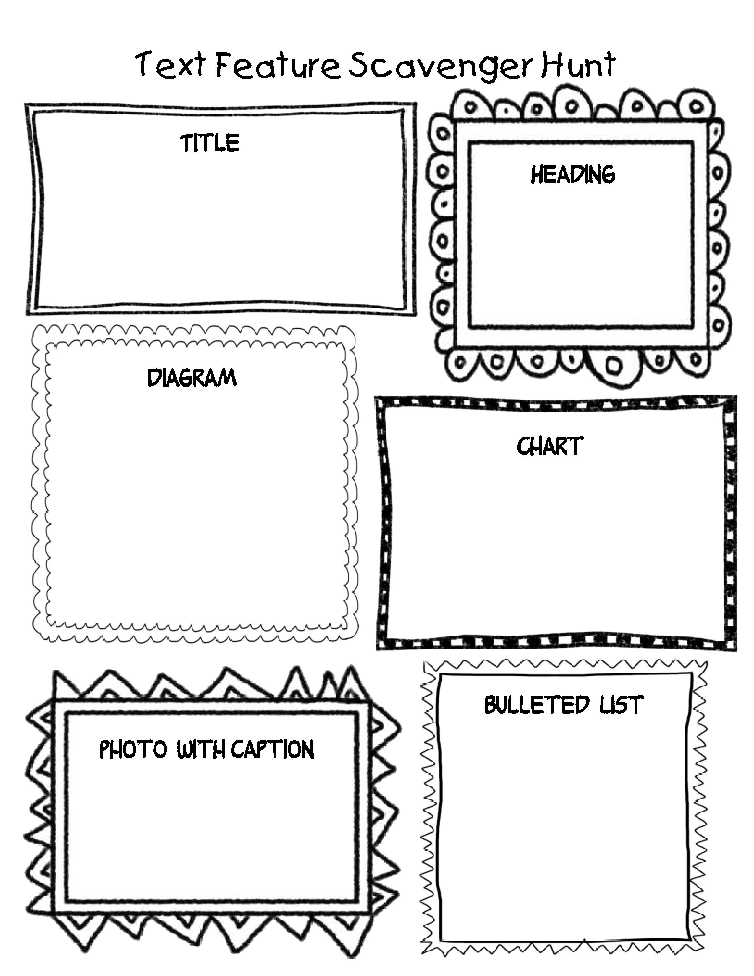 Nonfiction Text Features Worksheet Db excel