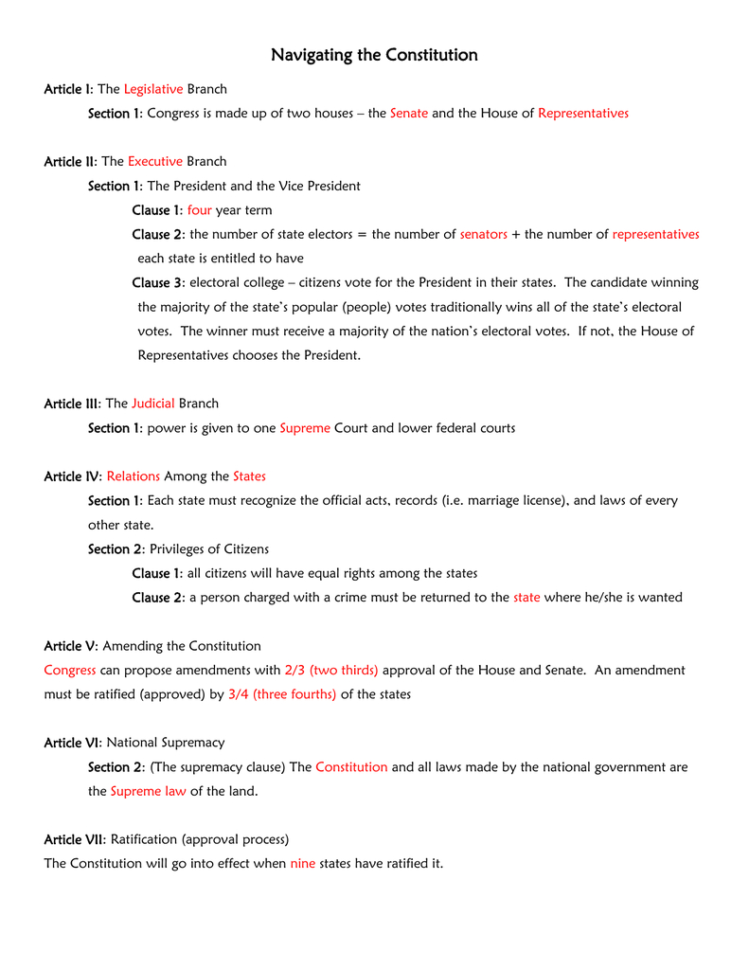 Navigating The Constitution Key