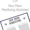 New Moon Manifesting Worksheet  Law Of Attraction Worksheet  Manifesting   Moon Magic  Witchy Worksheet  Printable Worksheet