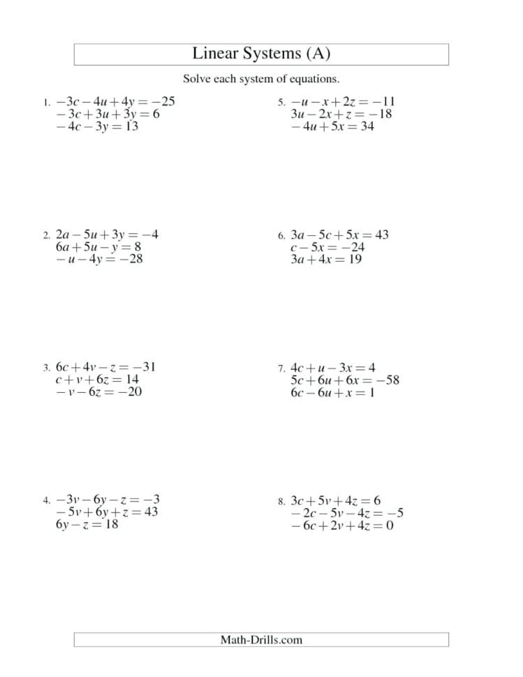 Nidecmege Systems Of Equations Word Problems Worksheet