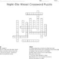 Nightelie Wiesel Crossword Puzzle  Word