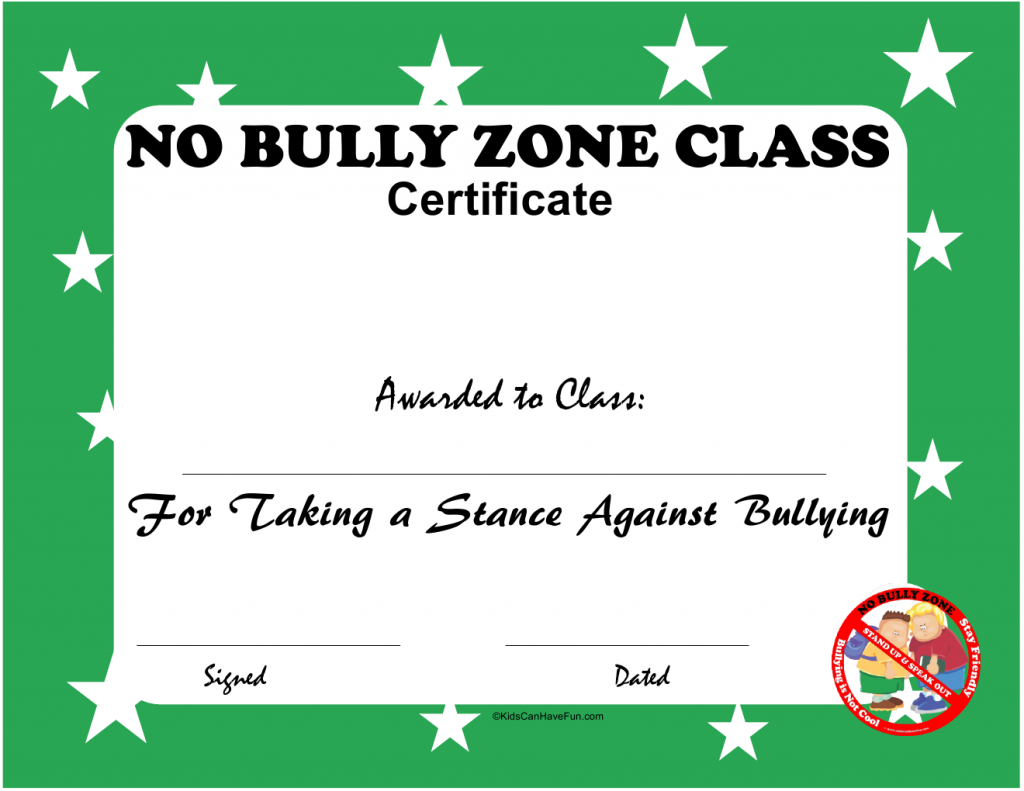 No Bullying Activities Posters Certificates Worksheets
