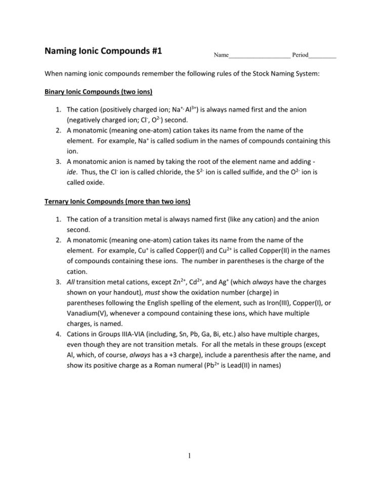Nomenclature Worksheets 16