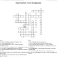 Nonfiction Text Features Crossword  Word