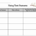 Nonfiction Text Features Worksheet