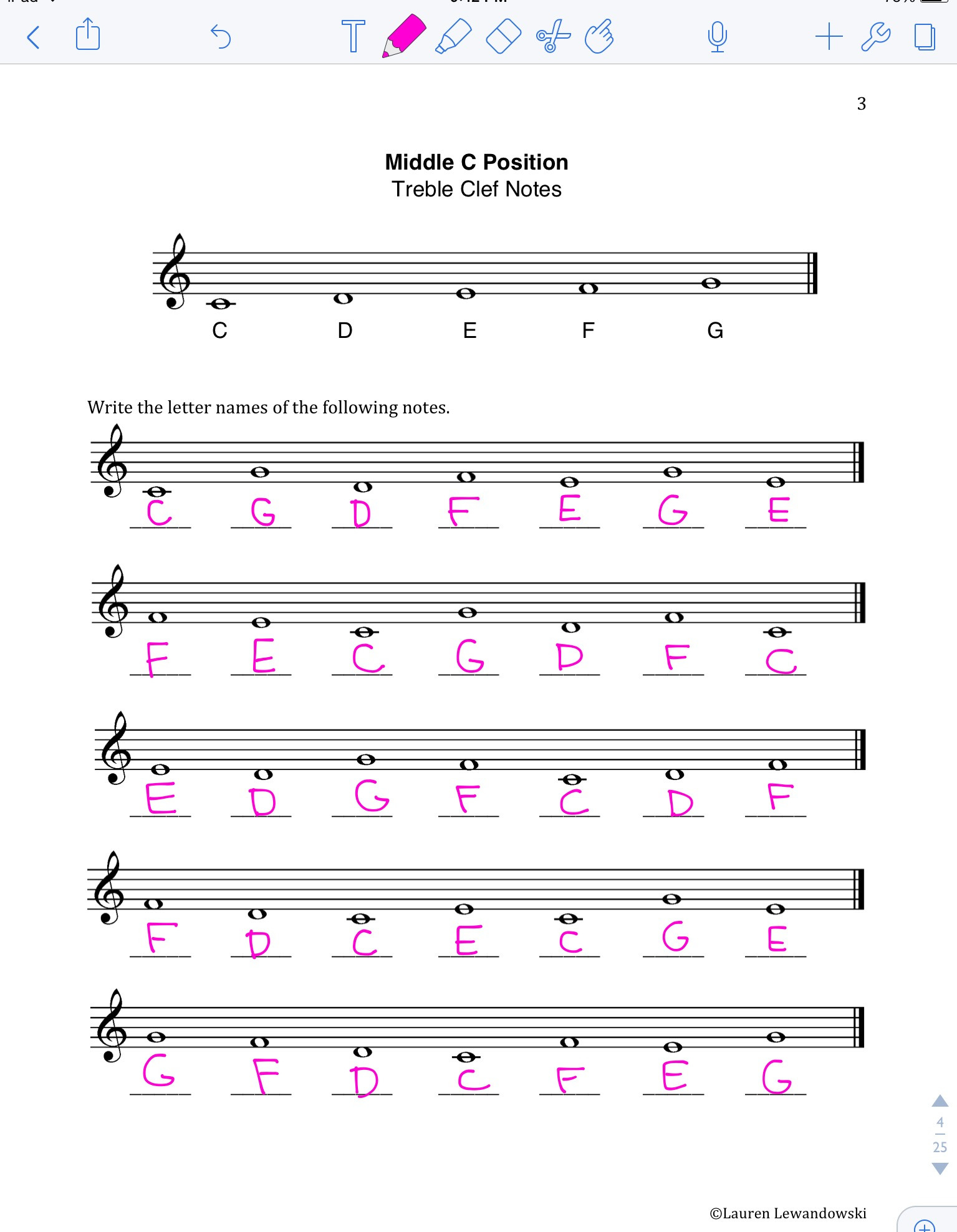 Note Naming Worksheets Pdf  Piano With Lauren