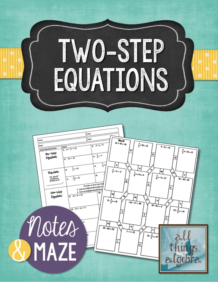 Notes Tw0Step Equations Maze