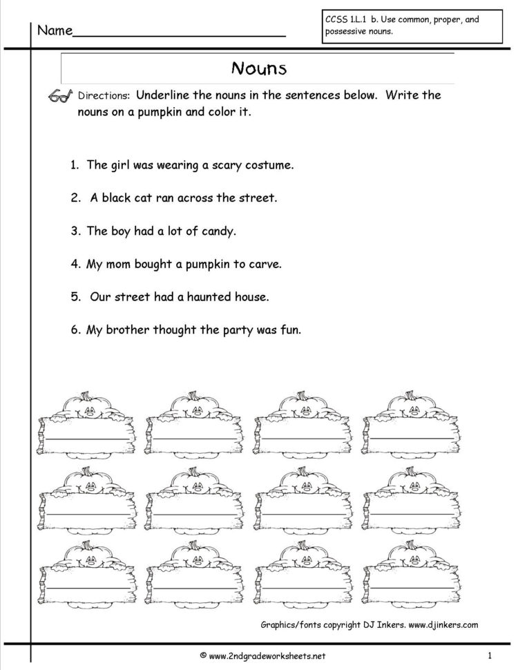 Nouns Worksheets And Printouts Nouns Worksheets And Printouts