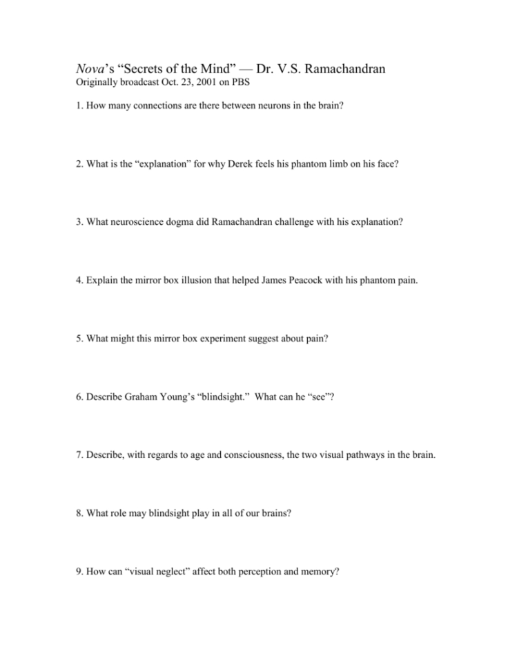 Nova's “Secrets Of The Mind”