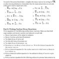 Nuclear Chemistry Worksheet