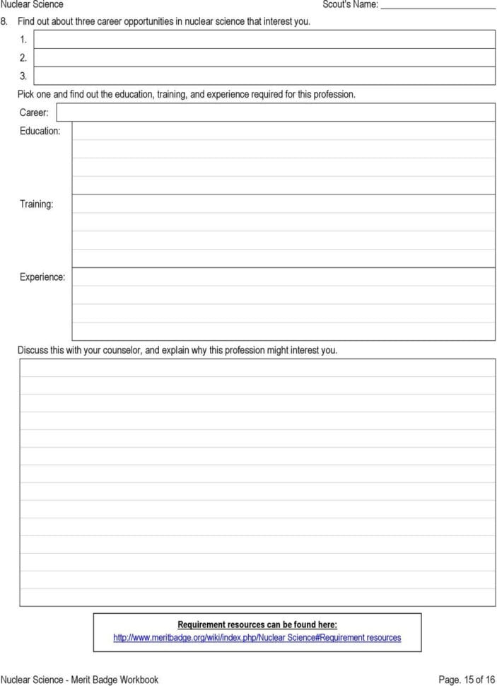 Nuclear Science Merit Badge Worksheet Answers db excel com