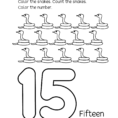 Number 15 Writing Counting And Identification Printable