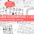 Number Handwriting Practice Worksheets Prek Kindergarten  Handwritingtracer Kindergartendaycarepreschoolhomeschool1126