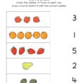 Number Matching Counting And Number Writing Worksheets