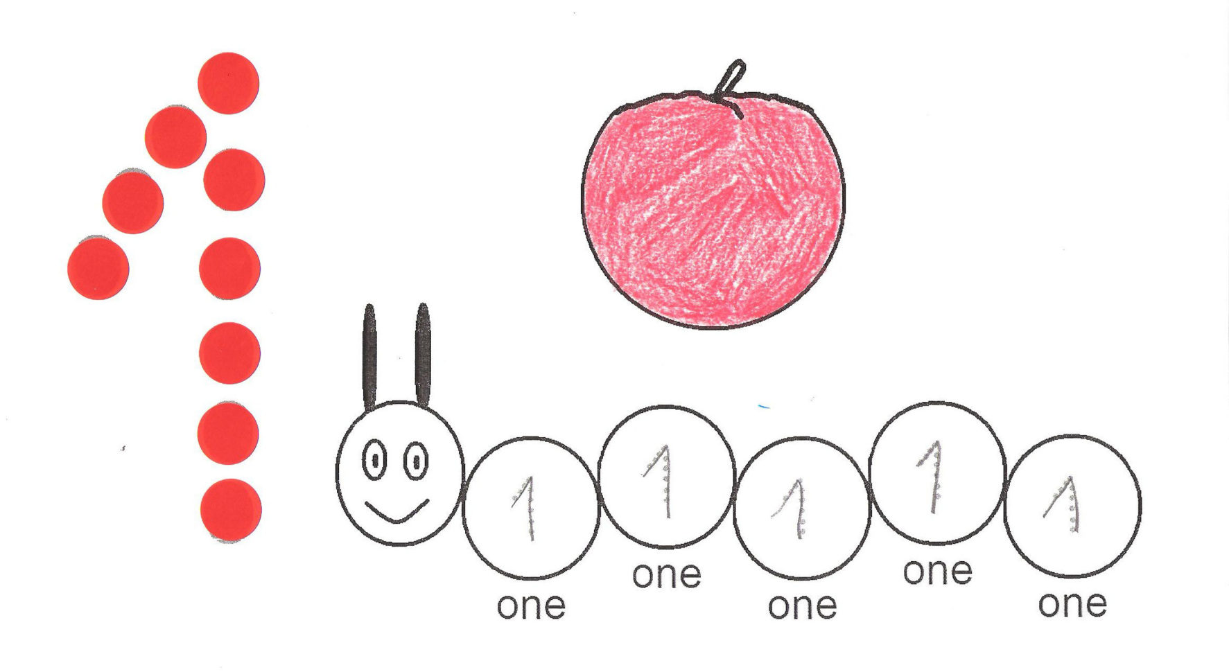 Number One Tracing And Coloring Worksheets 1  Crafts And