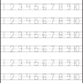 Number Tracing – 110 – Worksheet  Free Printable