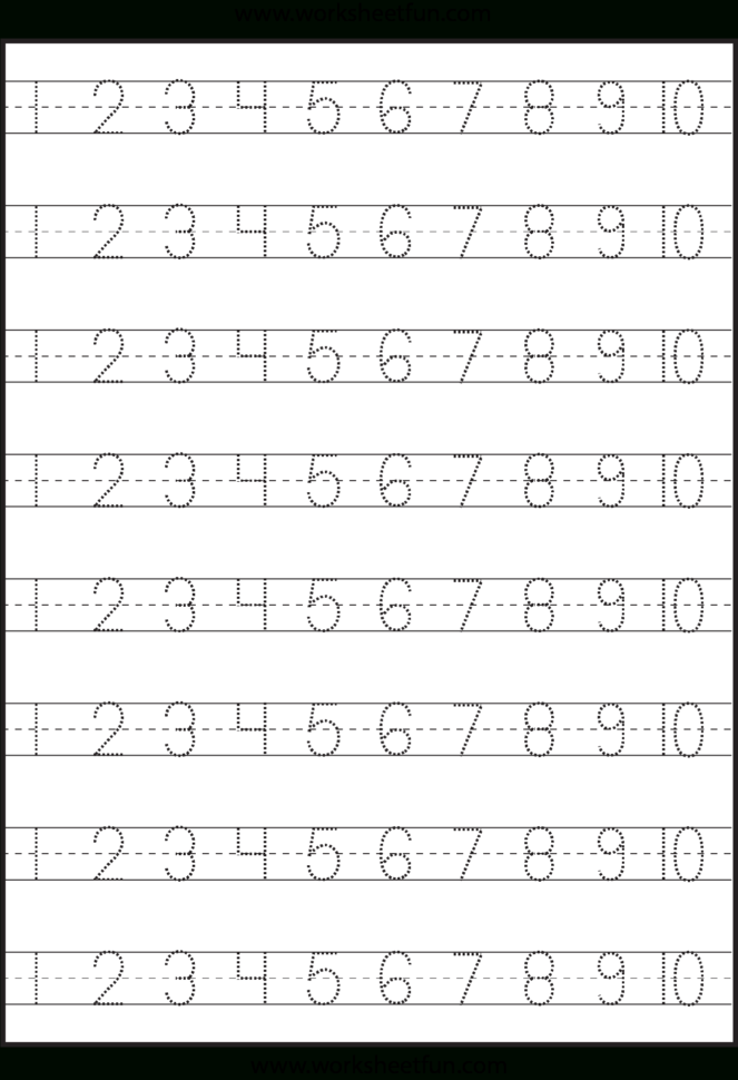 Number Tracing 110 Worksheet Free Printable —