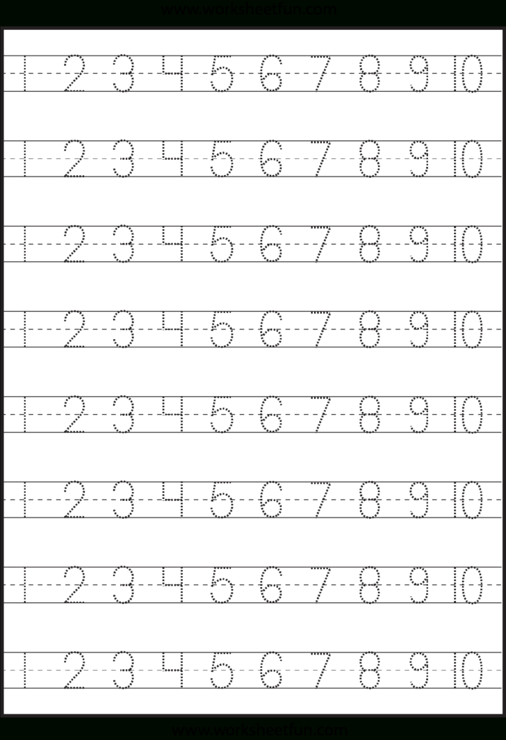 Number Tracing 110 Worksheet Free Printable —