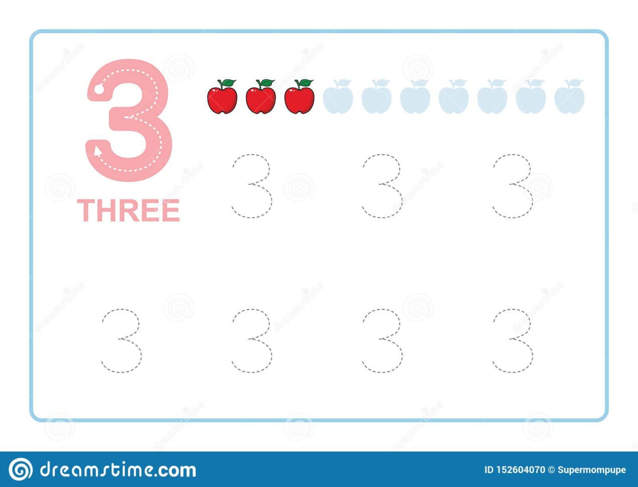 Number Tracing And Writing Tracing Worksheet For